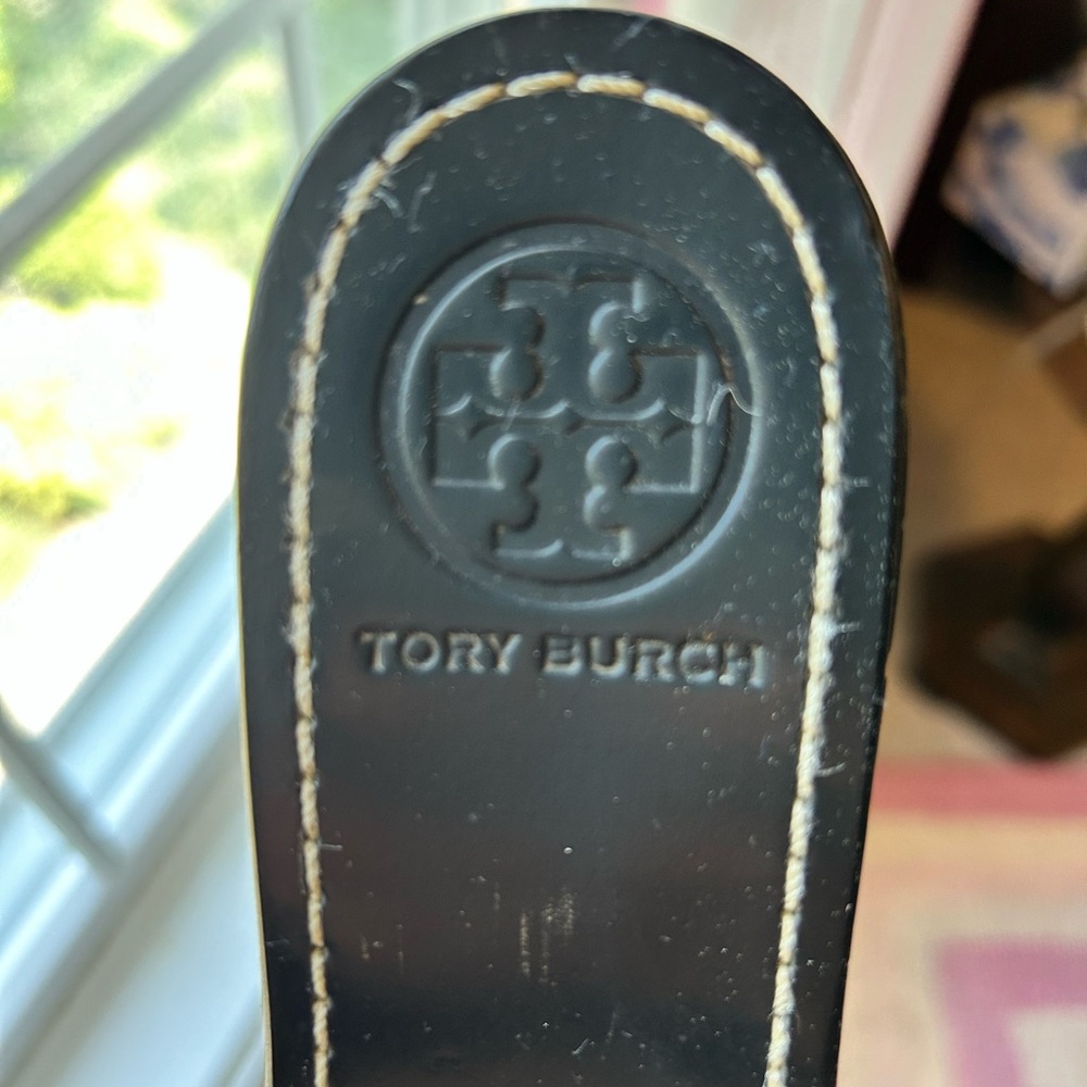 Tory Burch Size 7 Black Platform Slides - image 7